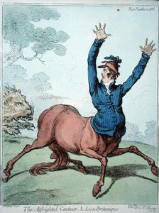 Der erschrockene Zentaur und der britische Löwe, veröffentlicht von Hannah Humphrey 1799