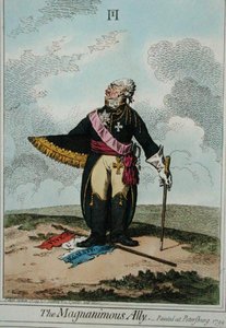 Der großmütige Verbündete, veröffentlicht von Hannah Humphrey 1799