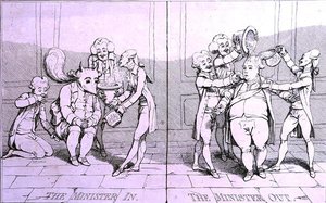 Der Minister In - Der Minister Out von James Gillray