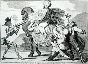 Die politische Banditti, die den Retter Indiens angreifen