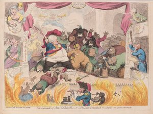 Die Kapitulation von Amsterdam oder Der Herzog von Braunschweig in Aufruhr, ca. 1787 von James Gillray
