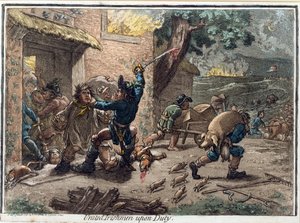 Vereinigte Iren im Dienst, veröffentlicht von Hannah Humphrey im Jahr 1798 von James Gillray