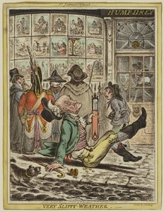 Sehr rutschiges Wetter von James Gillray