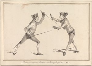 Position nach dem Entwaffnen beim Quartstoß von James Gwin