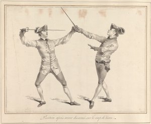 Position nach dem Entwaffnen im Tierce-Stoß von James Gwin