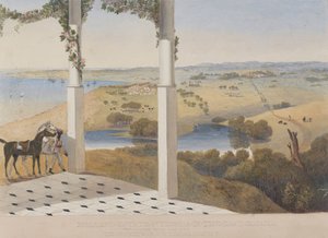 Holland Estate, St. Thomas im Osten, Blick vom Change of Air House von James Hakewill
