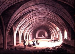 Der Kreuzgang in der Fountains Abbey