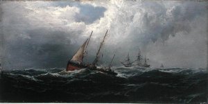 Nach einem Sturm-Wrack