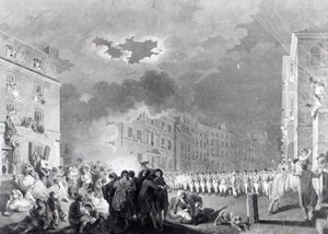 Aufruhr in der Broad Street, Juni 1780 von James Heath