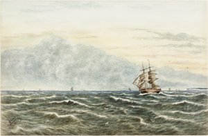 Schiffsszene vor Tynemouth von James Henry Cleet