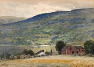 Hügel und See von James Henry Moser