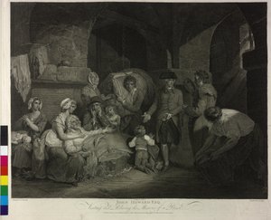 John Howard bei der Besichtigung eines Gefängnisses von James Hogg