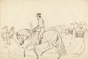 Szene mit Pferd und Reiter