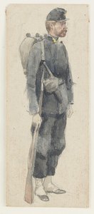 Ein Soldat mit einem Gewehr