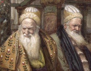 Annas und Kaiphas, Illustration für Das Leben Christi von James Jacques Joseph Tissot