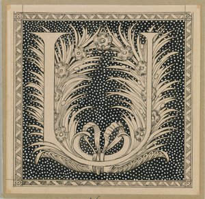 Großbuchstabe U, Illustration aus Das Leben unseres Herrn Jesus Christus