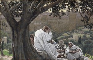 Christus sagt die Zerstörung des Tempels voraus, Illustration für Das Leben Christi