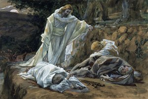 Konntet ihr nicht eine Stunde mit mir wachen?, Illustration für Das Leben Christi von James Jacques Joseph Tissot