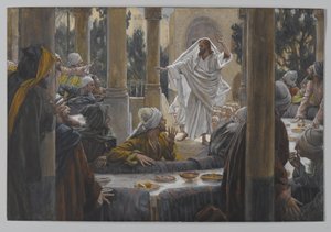 Flüche gegen die Pharisäer, Illustration aus Das Leben unseres Herrn Jesus Christus, 1886-96 von James Jacques Joseph Tissot