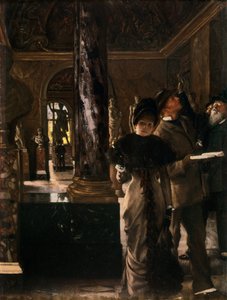 Ausländische Besucher im Louvre, ca. 1880