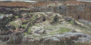 Golgatha und das Heilige Grab zur Zeit unseres Herrn, Illustration für Das Leben Christi, ca. 1886-94 von James Jacques Joseph Tissot