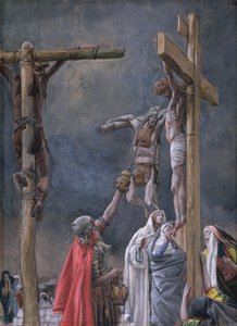 Mich dürstet. Der Essig wird Jesus gereicht, Illustration für Das Leben Christi von James Jacques Joseph Tissot