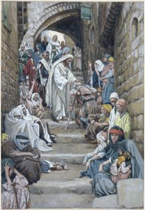 In den Dörfern wurden die Kranken zu ihm gebracht, Illustration für Das Leben Christi, ca. 1886-94 von James Jacques Joseph Tissot