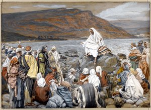 Jesus lehrt das Volk am Meer, Illustration für Das Leben Christi, ca. 1886-96