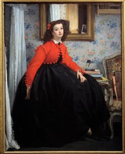 Ganzkörperporträt von Mademoiselle L. L., oder junges Mädchen in roter Jacke von James Jacques Joseph Tissot