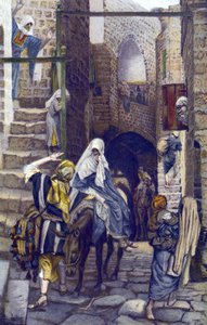 Der heilige Joseph sucht eine Herberge in Bethlehem - aus „Das Leben unseres Herrn Jesus Christus“ - 1899 von James Tissot
