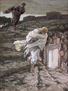 St. Peter und St. Johannes laufen zum Grab, Illustration für Das Leben Christi, ca. 1886-94 von James Jacques Joseph Tissot