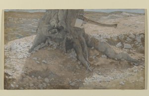 Die Axt am Stamm des Baumes, Illustration aus Das Leben unseres Herrn Jesus Christus von James Jacques Joseph Tissot