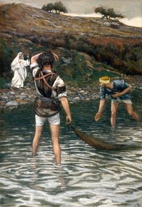 Die Berufung des hl. Petrus und des hl. Andreas, Illustration für Das Leben Christi, ca. 1886-94 von James Jacques Joseph Tissot