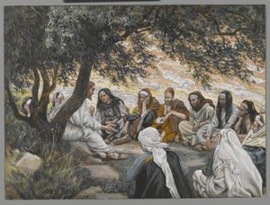 Die Ermahnung an die Apostel, Illustration aus Das Leben unseres Herrn Jesus Christus