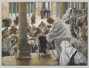 Die Heilung des Lahmen im Tempel, Illustration für Das Leben Christi