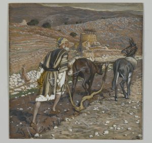 Der Mann am Pflug, Illustration aus Das Leben unseres Herrn Jesus Christus