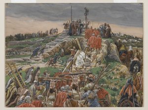 Die Prozession nähert sich Golgatha, Illustration aus Das Leben unseres Herrn Jesus Christus, 1886-94