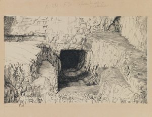 Der runde Stein von außen gesehen, Illustration aus Das Leben unseres Herrn Jesus Christus von James Jacques Joseph Tissot