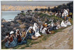 Die Kranken warten darauf, dass Jesus vorbeigeht, Illustration für Das Leben Christi, ca. 1884-96