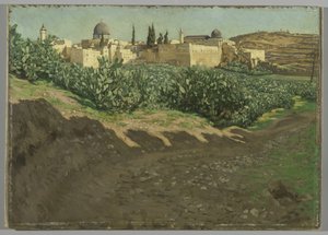 Die Südwestecke der Esplanade des Haram, Der Alte Tempel, Illustration aus Das Leben unseres Herrn Jesus Christus