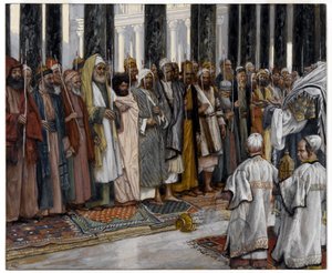 Die Prüfung der Freier der Heiligen Jungfrau, Illustration für Das Leben Christi, ca. 1886-94 von James Jacques Joseph Tissot