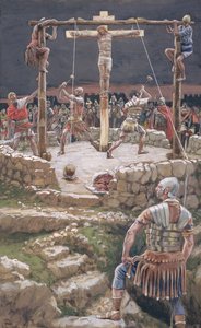 Das Einsetzen des Kreuzes, Illustration für Das Leben Christi