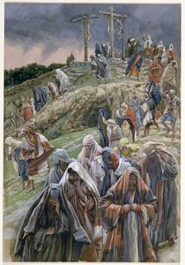 Das Volk schlug sich an die Brust, Illustration für Das Leben Christi, ca. 1886-96