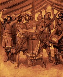 Die Freundschaft von Jonathan und David von James Jacques Joseph after Tissot