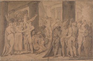 Der Körper der Lucretia den Römern ausgesetzt