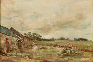 Bauernhof im Sommer von James Lawton Wingate