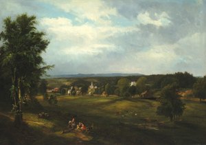 Dorfszene in der Nähe von Albany, New York, 1850 von James McDougal Hart