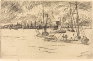 Amsterdam vom Tolhuis von James Abbott McNeill Whistler