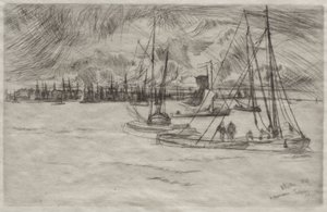 Amsterdam vom Tolhuis aus von James McNeill Whistler