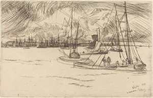 Amsterdam vom Tolhuis aus von James McNeill Whistler